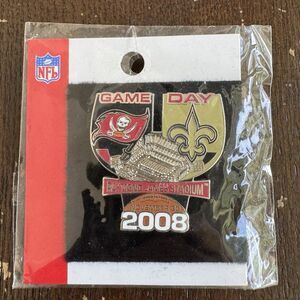NFL Game Day Pin 2008 Raymond James Stadium Tampa Bay Buccaneers New Orleans